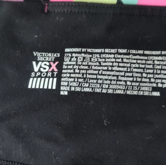 VSX Victoria's Secret Knockout Tight Printed All Over Logo Medium - Picture 8 of 10